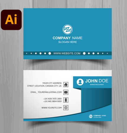 Visiting Card Design in Illustrator Free Download