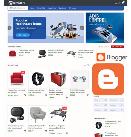 meem store blogger template premium 2025